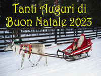 Babbo Natale che augura Buon Natale 2023